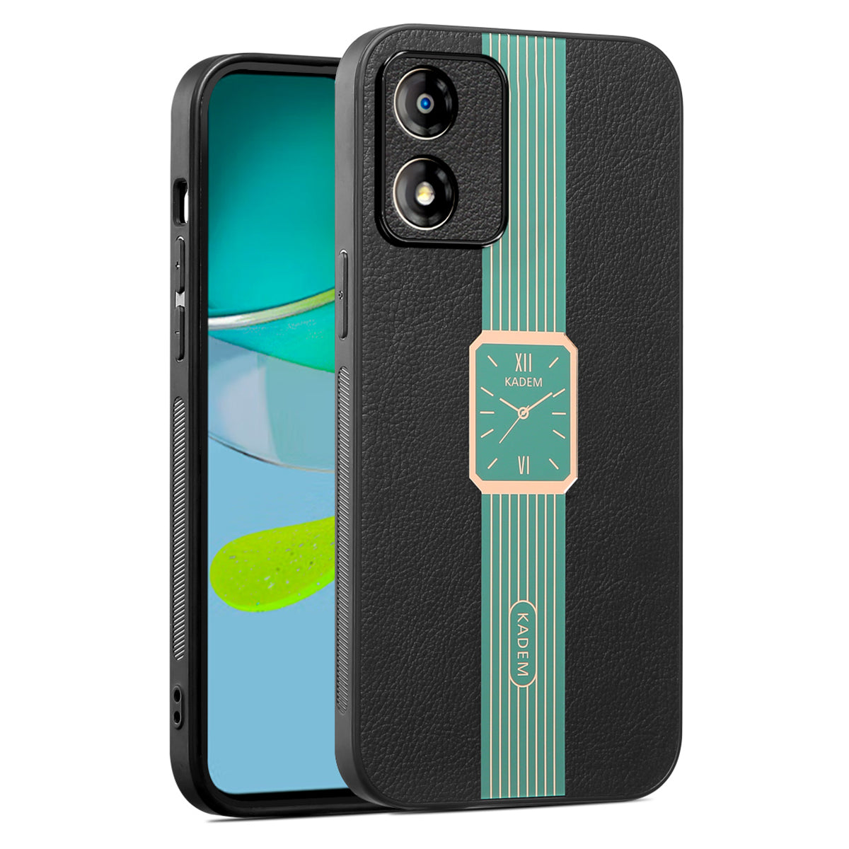 KADEM For Motorola Moto E13 4G Case PU+TPU+Acrylic Anti-drop Watch Pattern Phone Cover KADEM For Motorola Moto E13 4G Case PU+TPU+Acrylic Anti-drop Watch Pattern Phone Cover